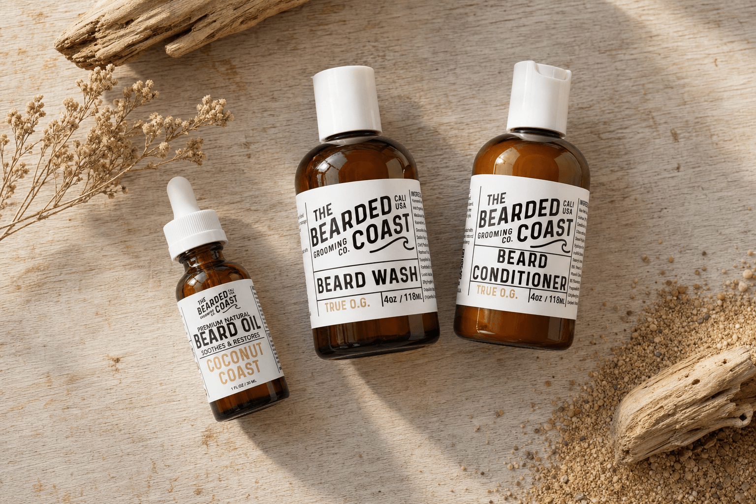 Beard Wash Oil and Conditioner Eco Products by The Bearded Coast
