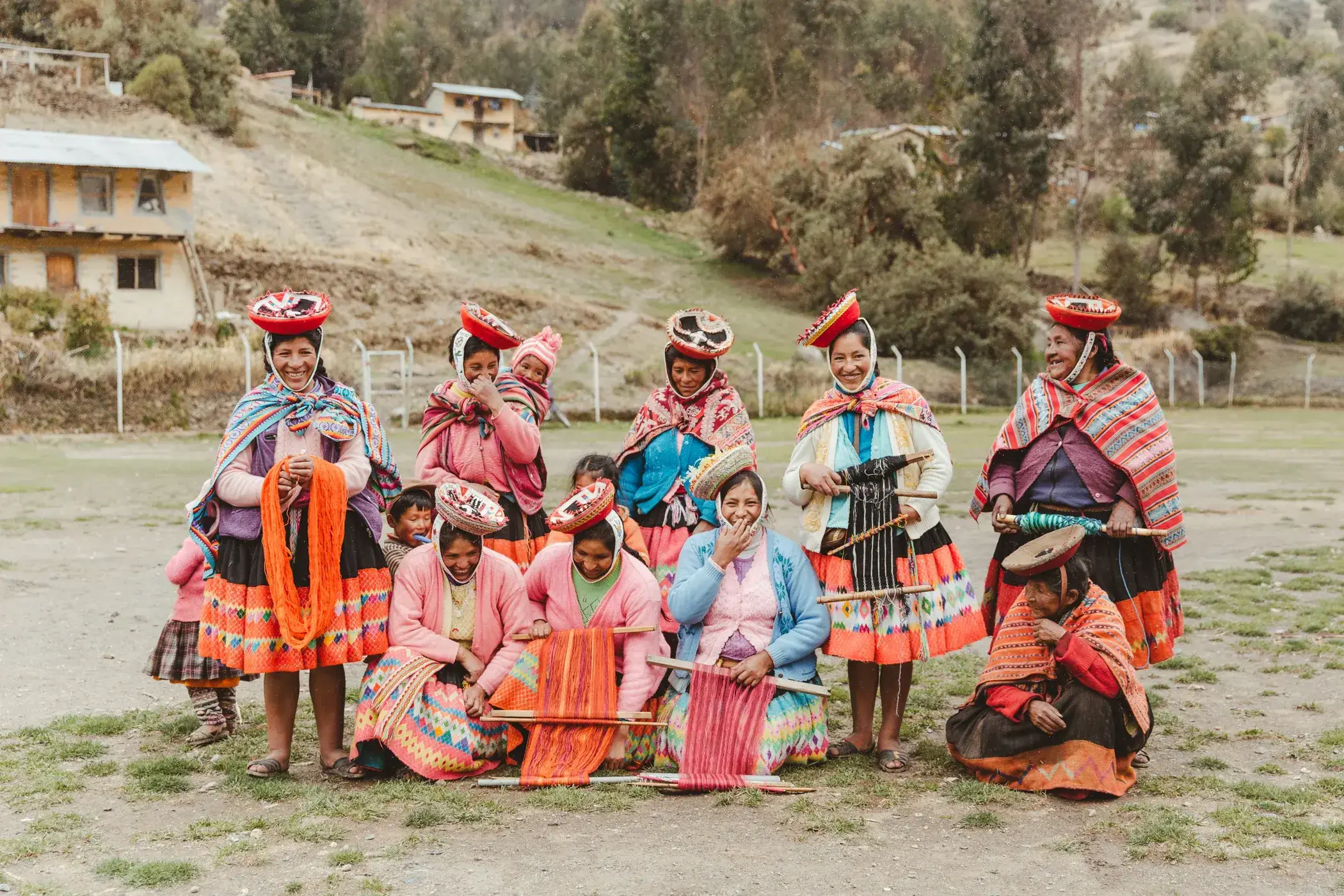 Women Weavers Artisans in Peru at Awamaki Fair Trade Gifts & Sustainable Tourism Nonprofit