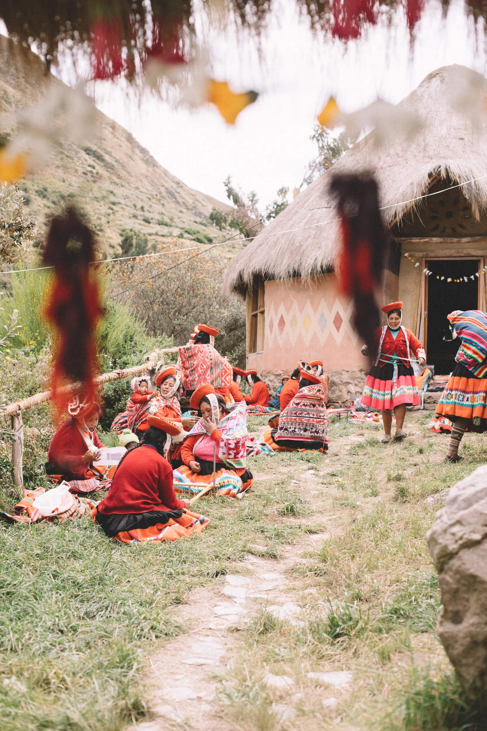 Women Weavers Artisans in Peru at Awamaki Fair Trade Gifts & Sustainable Tourism Nonprofit
