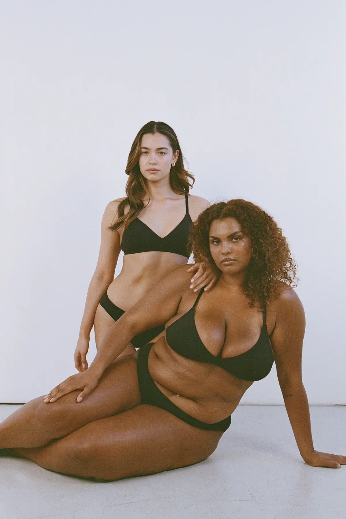 models wearing womens organic cotton underwear and bras from Lela Organic